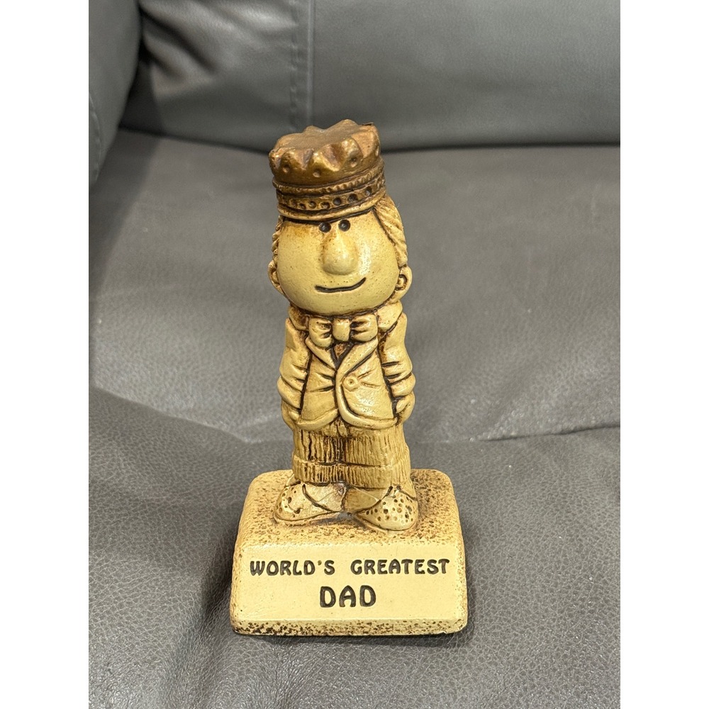 Paula 1979 W-136‎ World's Greatest Dad Figurine Statue King Crown